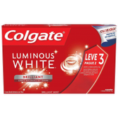Imagem da oferta Colgate Luminous White Creme Dental Clareador Carvão Ativado 70g 3 unidades