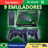 Imagem da oferta Videogame Stick 4K 20000 Jogos Retro Classicos + 2 Controles Sem Fio; Console Emulador Portatil 64GB