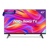 Imagem da oferta Smart TV 43" FULL HD AOC Roku TV 43S5045/78G HDMI 1 USB Wifi