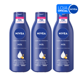 Imagem da oferta Loção NIVEA Hidratante Milk Pele Seca a Extrasseca 200ml - 3 unidades