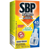 Imagem da oferta SBP Repelente Elétrico Líquido 45 Noites Citronela Refil 1 unidade 35ml
