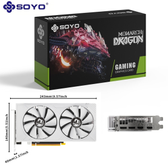 Imagem da oferta SOYO Nova placa de vídeo RX580 8G GDDR5 de alto desempenho jogos fluidos e saída estável ideal para upgrades de PC