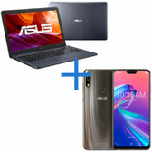 Imagem da oferta Kit Notebook Asus VivoBook Celeron-N4020 4GB HD 500GB Intel UHD Graphics 600 X543MA-GQ1300T + Smartphone Zenfone Max Pro (M2) 6GB RAM 64GB