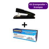 Imagem da oferta Kit Grampeador Metal + 5.000 Grampos 266 Galvanizados Escolar Escritório Masterprint