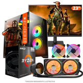 Imagem da oferta PC Gamer Amd Ryzen 5 5600gt 16gb Ram Placa De Video Radeon Vega 7 SSD 480GB Fonte 550w Water Cooler + Monitor 23 LED