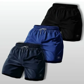Imagem da oferta Kit 3 Shorts Bermuda Masculina Básico Mauricinho Tactel