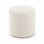Imagem da oferta Puff Decorativo Redondo Boucle Off Orgânico 36x34 cm para Sala Quarto e Closet