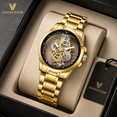 Imagem da oferta Relógio Masculino SKONE 7528 Mecânico Esqueleto - Resistente à Água Quartzo Pulseira de Aço Vidro Reforçado Elegan