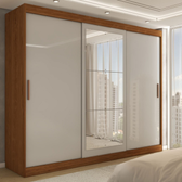 Imagem da oferta Guarda-Roupa Casal Harvard 3 Portas 2 Gavetas com Espelho 100% Mdf - Panorama Móveis