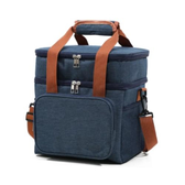 Imagem da oferta Bolsa Termica Marmita Lancheira Grande Alça Ombro Trabalho Passeio Academia Dois Andares (Bolsa Azul)