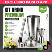 Imagem da oferta Kit Drink Premium Inox 4 Peças Completo para Caipirinha e Drinks