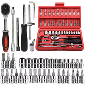 Imagem da oferta Kit Ferramentas 46 Peças Soquetes Alta Qualidade