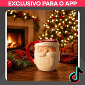 Imagem da oferta Caneca de Natal Papai Noel em Cerâmica 330ml
