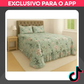 Imagem da oferta Kit Lençol Com Babado Helena 3 Peças 400 Fios Toque de Algodão