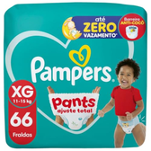 Imagem da oferta Fralda Pampers Pants Ajuste Total XG, 66 Un