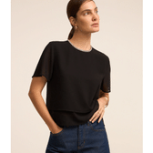 Imagem da oferta Blusa em Crepe com Brilho na Gola Redonda