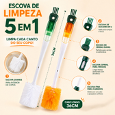 Imagem da oferta Escova Multifuncional 5 em 1 para Copos e Garrafas