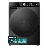 Imagem da oferta Hisense WD3S12 Lava e Seca Noir Frontal 12kg8kg 59,5x61x84,5 cm com Vapor Wi-Fi 16 Programas 110V Digital 1400 RPM