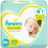 Imagem da oferta Fralda Pampers Recém-Nascido Tamanho RN+ 20 Unidades