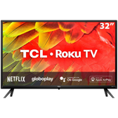 Imagem da oferta Smart TV 32" TCL HD Roku Assistentes de Voz Wi-fi - 32RS530