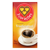 Imagem da oferta 3 Corações Café Torrado E Moído Tradicional, 500g Vácuo