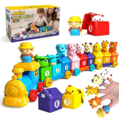 Imagem da oferta Brinquedo Montessori Trem da Fazenda Educativo com Animais e Números