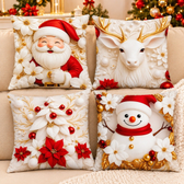 Imagem da oferta kit Feliz Natal 4 peças capa de almofadas para decoração Natalina PROMOÇÃO