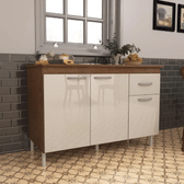 Imagem da oferta Balcão para Pia 120cm Indekes sem Tampo 6115.491 - Bege