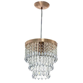Imagem da oferta Lustre Pendente De Cristal Acrílico Manucrillic Cobre