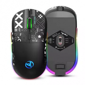 Imagem da oferta Mouse HXSJ T90 2.4G Triple Mode Wireless 800-3600DPI Ajustável RGB Backlight 750mAh Type-C Recarregável