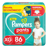 Imagem da oferta Fralda Pampers Pants Ajuste Total XG, 86 Unidades