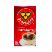 Imagem da oferta 3 Corações Café Torrado e Moído Extra Forte 500g vácuo