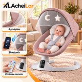Imagem da oferta Cadeira de Balanço Elétrica para Bebê AcheiLar 3 Velocidades Bluetooth Controle Remoto Mosquiteiro