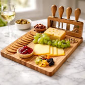Imagem da oferta Tabua Queijos E Frios + Kit Espátulas 04 Peças
