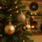 Imagem da oferta Bola De Natal Nº7 Champanhe Com 6 Decoração Para Árvore