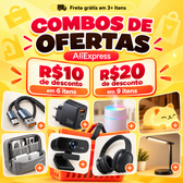 Imagem da oferta COMBOS DE OFERTAS ALIEXPRESS! Cabos 100W por R$ 9, Webcam 1080p por R$ 31 e organizadores a partir de R$ 5!