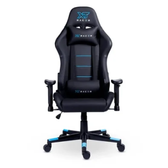 Imagem da oferta Cadeira Gamer XT Racer Attack, Até 120Kg, Reclinável, Com Almofadas, Cilindro de Gás Classe 4, Couro PU, Preta e Azul XTR-053