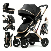 Imagem da oferta Carrinho de Bebe Passeio Berço Reversível com até 15kg Dobrável Confortável Ajustável De Bebê Completo 3 EM 1 e C