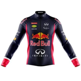 Imagem da oferta Camisa Ciclismo RedBul Manga Longa Ziper Bolso Fitness MTB