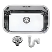 Imagem da oferta Cuba Pia N1-14 46x30x14cm Inox 430 Cozinha Válvula Sifão