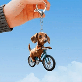 Imagem da oferta Chaveiro de Dachshund em Bicicleta