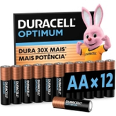 Imagem da oferta Duracell Pilha Optimum AA Pequena Com 12 Unidades – Dura até 30x Mais – Ideal para Controle Xbox, Brinquedos e Lanternas