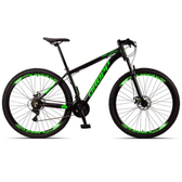 Imagem da oferta Bicicleta Aro 29 Dropp Sport Aero Aço Carbono 21 Vel Marchas Freio a Disco - Preto+verde