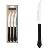 Imagem da oferta Conjunto 3 Facas Inox Preto Tramontina