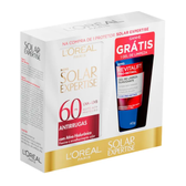 Imagem da oferta Kit L'Oreal Paris Solar Expertise Protetor Solar Facial FPS60 Antirrugas 40g + Gel de Limpeza Suavizante 40g