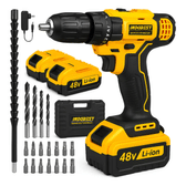 Imagem da oferta Parafusadeira Furadeira Sem Fio 48 2 Baterias 340w C/brocas Preto 127/220v