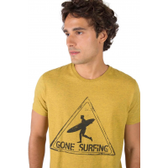 Imagem da oferta Camiseta Fit Estampada Amarelo Escuro - Tam P