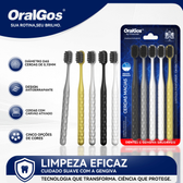 Imagem da oferta OralGos Escova Premium com Cerdas de Carvão - 5 unidades