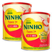 Imagem da oferta Kit 2 Ninho Fases 1+ Fórmula Infantil de Seguimento para Crianças de Primeira Infância de 1 a 3 anos 800g