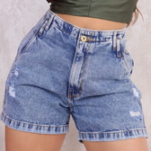 Imagem da oferta Short Mon 100% Boyfriend Meia Coxa Cintura Alta